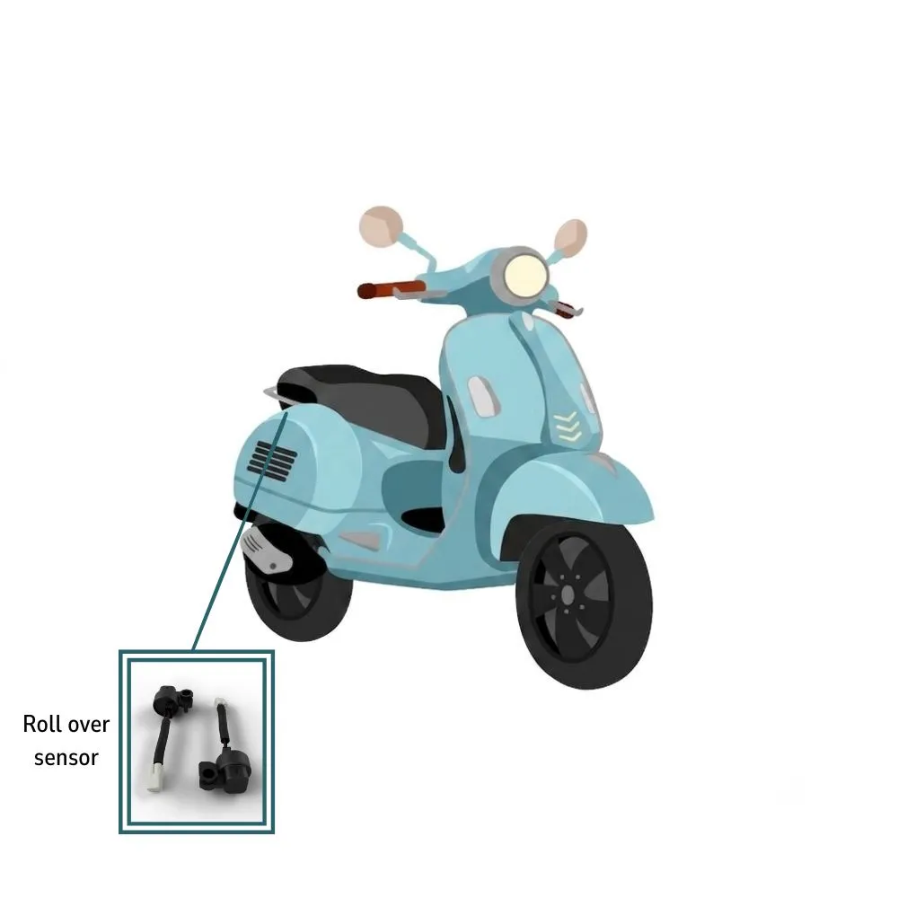 Roll over sensor  for 2 Wheelers